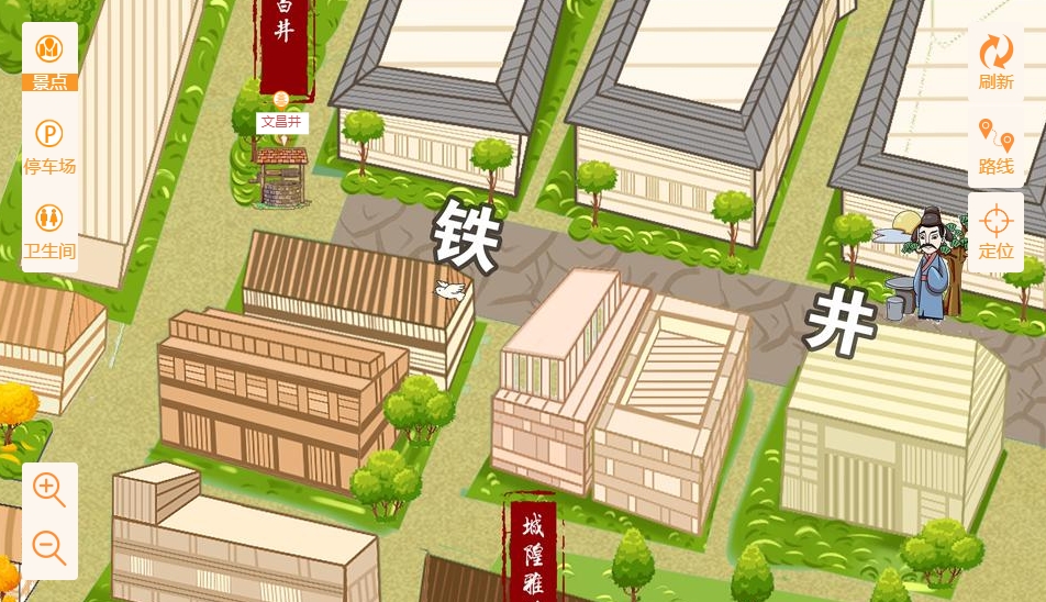 定城镇智慧景区：手绘地图与语音导览的完美融合