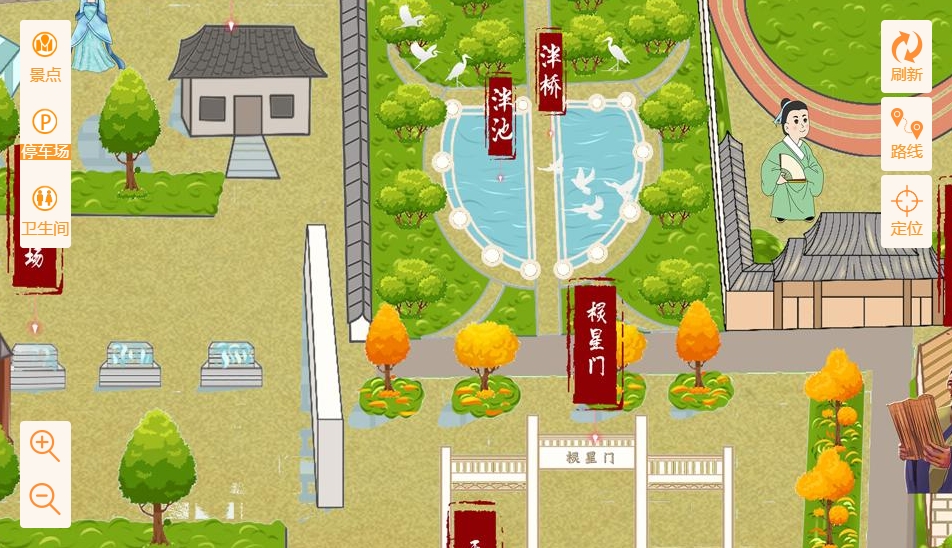 定城镇手绘地图景区语音讲解导览系统：智慧景区建设的基石